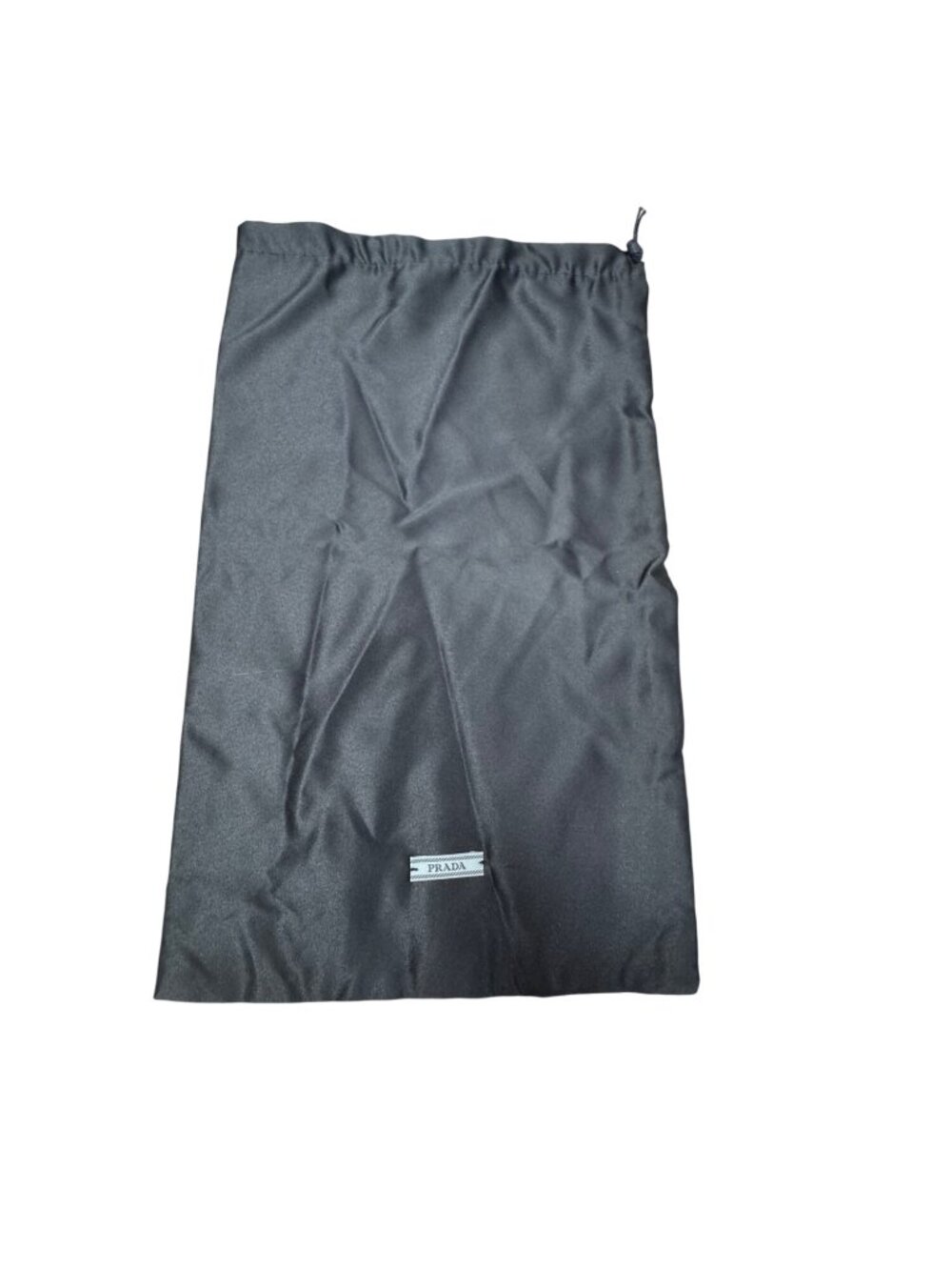 Prada Black Satin Dust Bag 14x8 Drawstring Authentic Shoes Clutch Purse Handbag